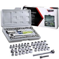 [C. Nova R$18,91] Jogo de Soquete 1/4 3/8 C/ 40 pcs Fasterr FST003