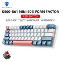 [TX Inclusa] Teclado mecânico K500 Mini 60% com Fio