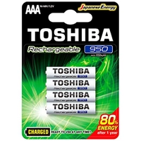 Pilha Recarregável AAA 1,2V 950mAh TNH3GAE TOSHIBA (Cartela com 4 unid.)