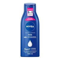 (REC) NIVEA Loção Deo-Hidratante Milk 400ml - Hidratação e nutrição profunda por 72h para uma pele macia e suave