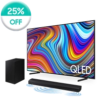 Combo Smart TV 50 polegadas QLED 4K Q60C + Soundbar HW-B555