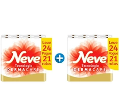 Papel Higiênico Folha Dupla Neve - Toque de Seda, 48 Rolos 30m | R$ 34