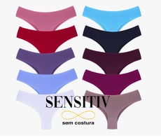 Kit 10 Calcinhas Sensitiv Sem Costura Microfibra