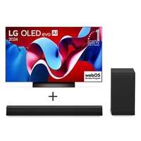 [Primeira Compra R$ 7450] Combo Smart TV LG OLED evo AI C4 4K 65 polegadas 2024 + Soundbar LG S40T